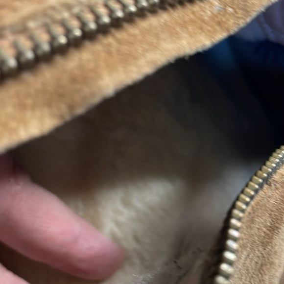 UGG Skyfall Chestnut Sweater Suede/Knit Cuff Tall Wedge Boots - Picture 12 of 14